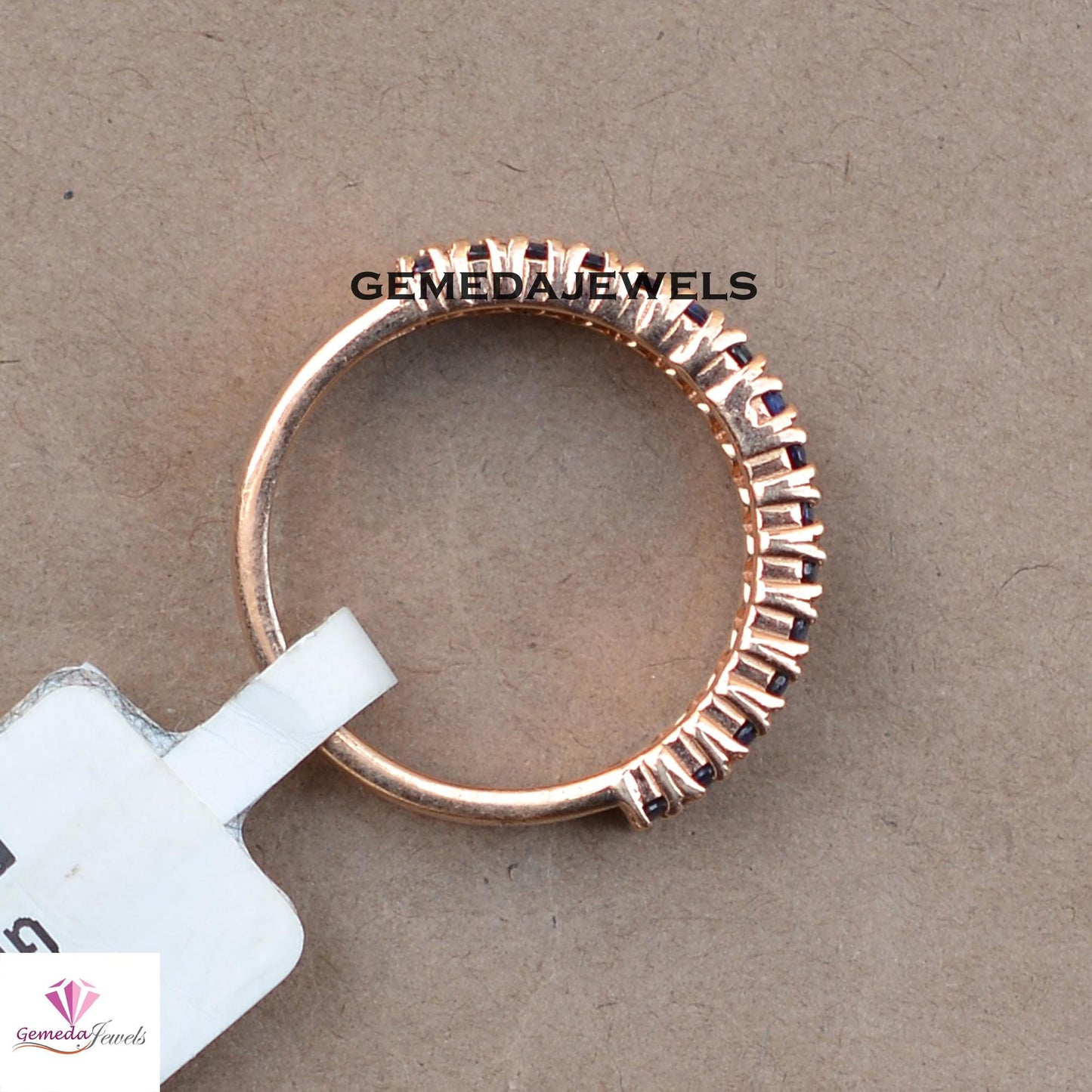 Charming Blue Sapphire Ring, Emerald Gemstone Jewelry, Gold Vermeil Ring Jewelry, 925 Silver Ring, Gemstone Jewellery, Valentine's Day Gift