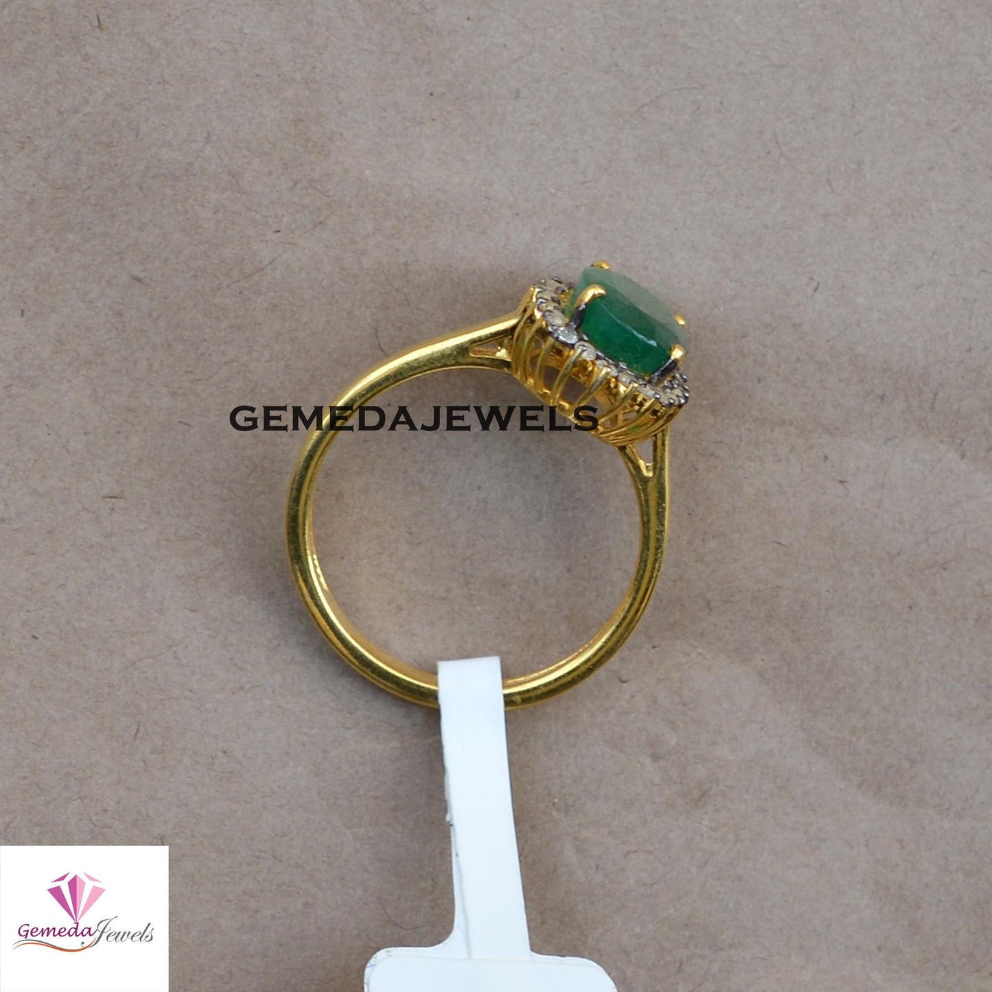 Stunning Real Emerald Ring, Gemstone 925 Silver Jewelry, Pave Diamond Ring, 14k Gold Vermeil Jewelry, Engagement Ring, Minimalist Jewelry