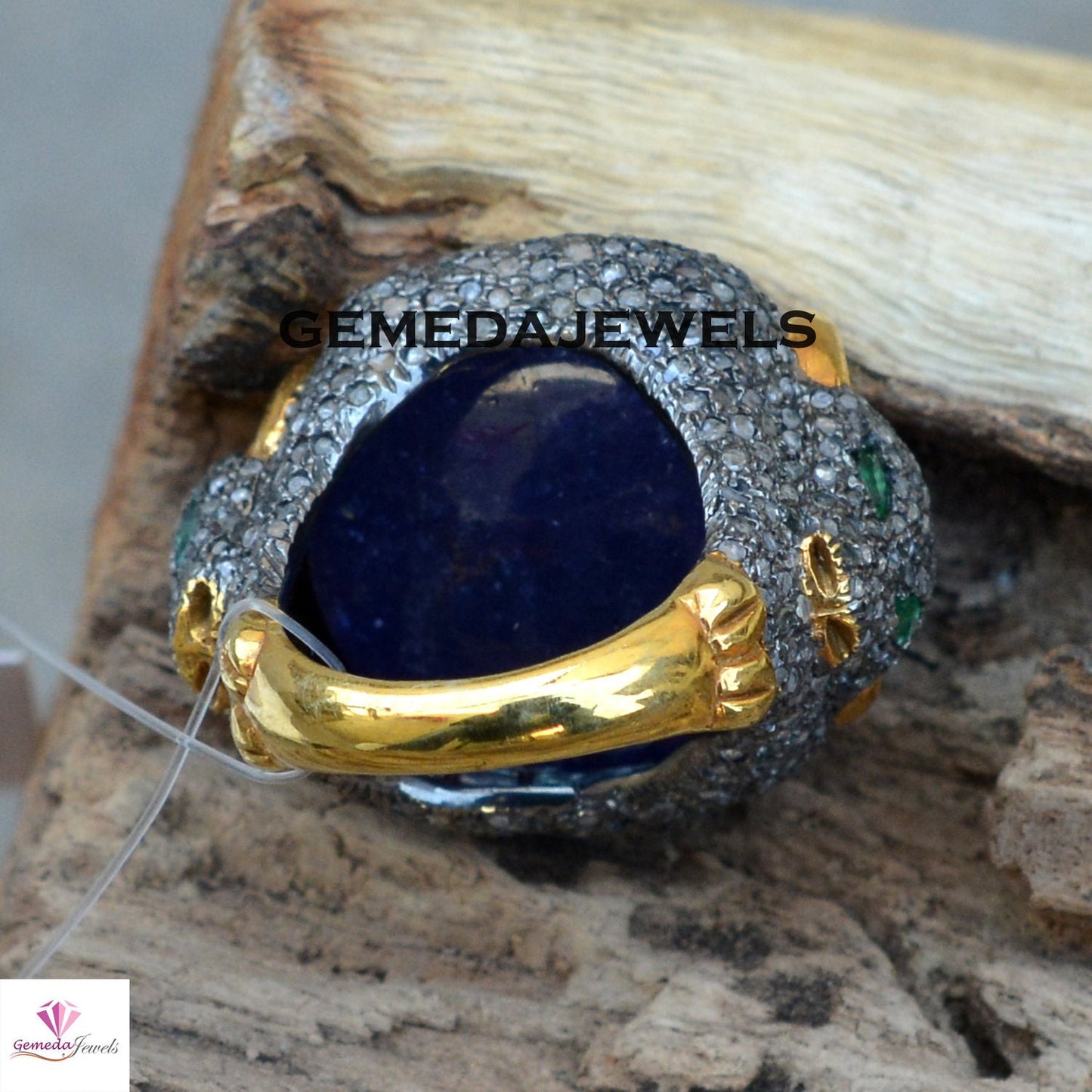 Tanzanite Silver Ring, Pave Diamond Jewelry, Diamond Bull Face Ring, Cocktail Silver Ring, 925 Silver Jewelry, Gold Filled Ring Jewelry Gift