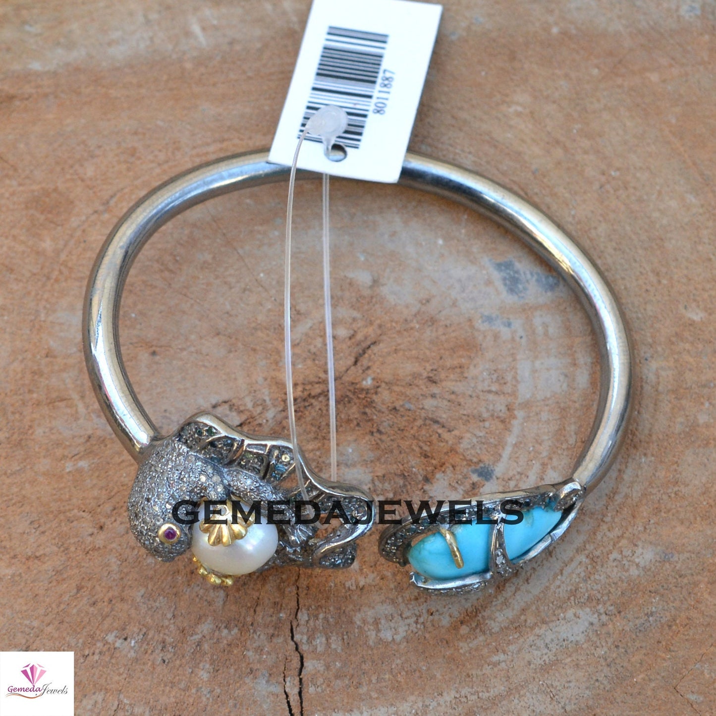 White Pearl Silver Bangle, Turquoise Bangle Bracelet, Pave Diamond Bangle, Diamond Frog Bangle, 925 Silver Jewelry, Adjustable Bangle, Gifts