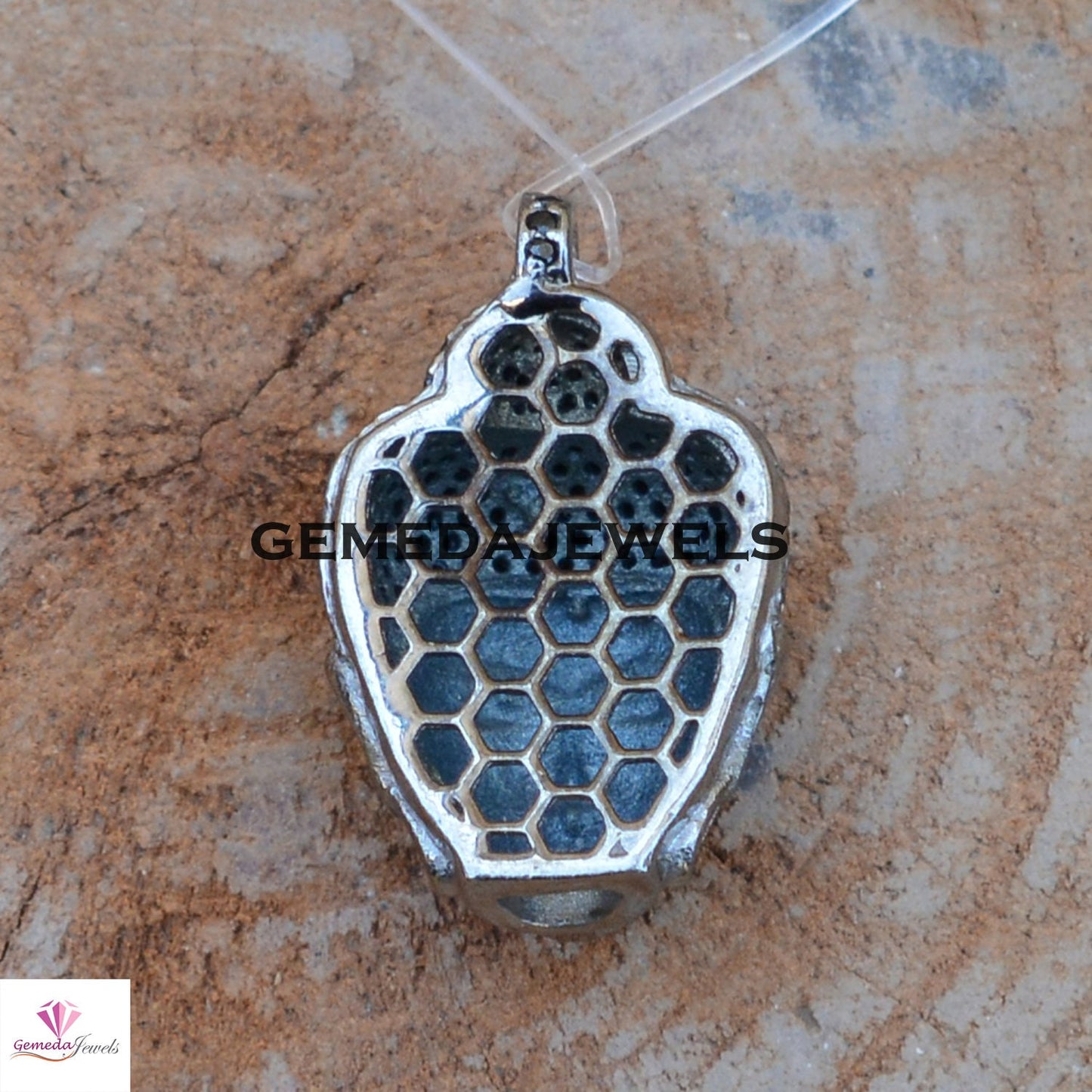 Black Spinel Buddha Pendant, Sterling Silver Pendant, Gemstone Silver Jewelry, Silver Buddha Pendant, Religious Pendant, 925 Silver Jewelry