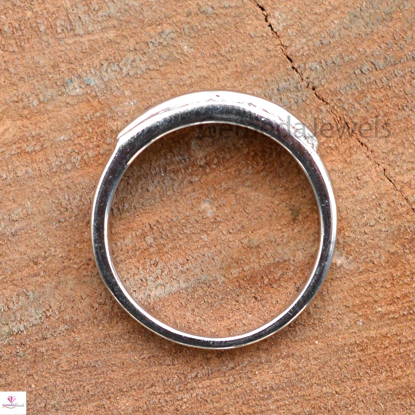 Sale! Genuine Sapphire Band Ring, 925 Sterling Silver Jewelry, Pave Diamond Ring, White Rhodium Plated Ring, Wedding Gift Ring, Gift For Her