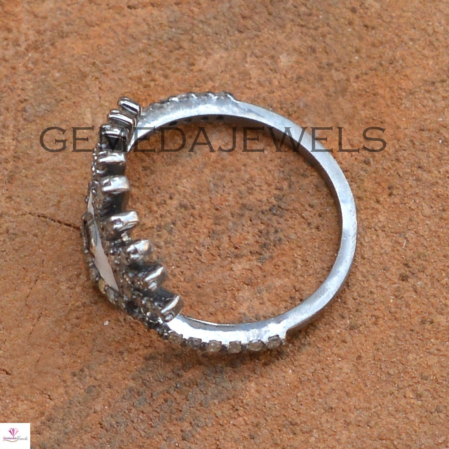 Blue Sapphire Ring, Pave Diamond Evil Eye Ring, 925 Silver Jewelry, Gemstone Diamond Ring, Stacking Ring, Minimalist Jewelry, Birthday Gift