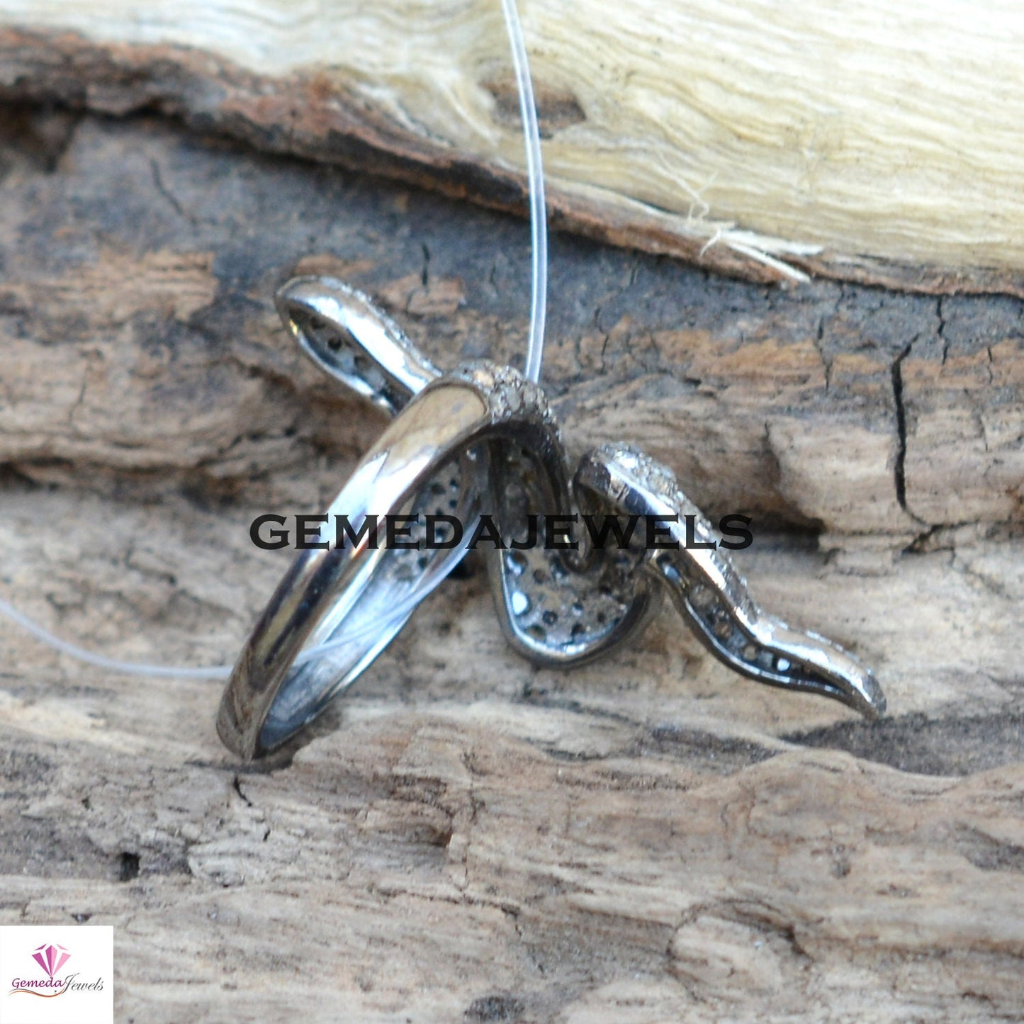 Pave Diamond Snake Ring, Sterling Silver Ring, Diamond Silver Jewelry, Silver Snake Ring, Snake Diamond Ring, Micro Pave Snake Ring, Gifts