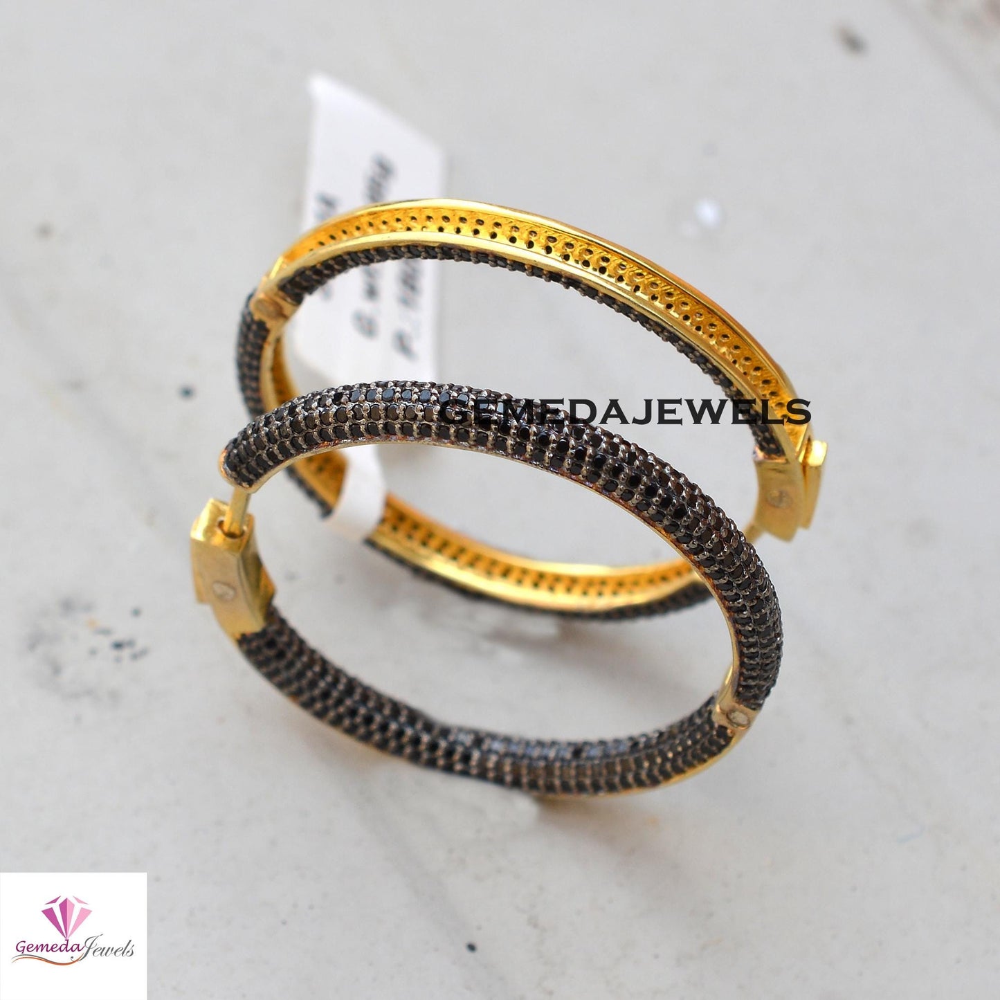 Sale 40MM Black Spinel Gemstone Hoop Earrings, 925 Silver Jewelry, 14k Gold Vermeil Earrings, Gemstone Silver Earrings, Women's Gift Jewelry