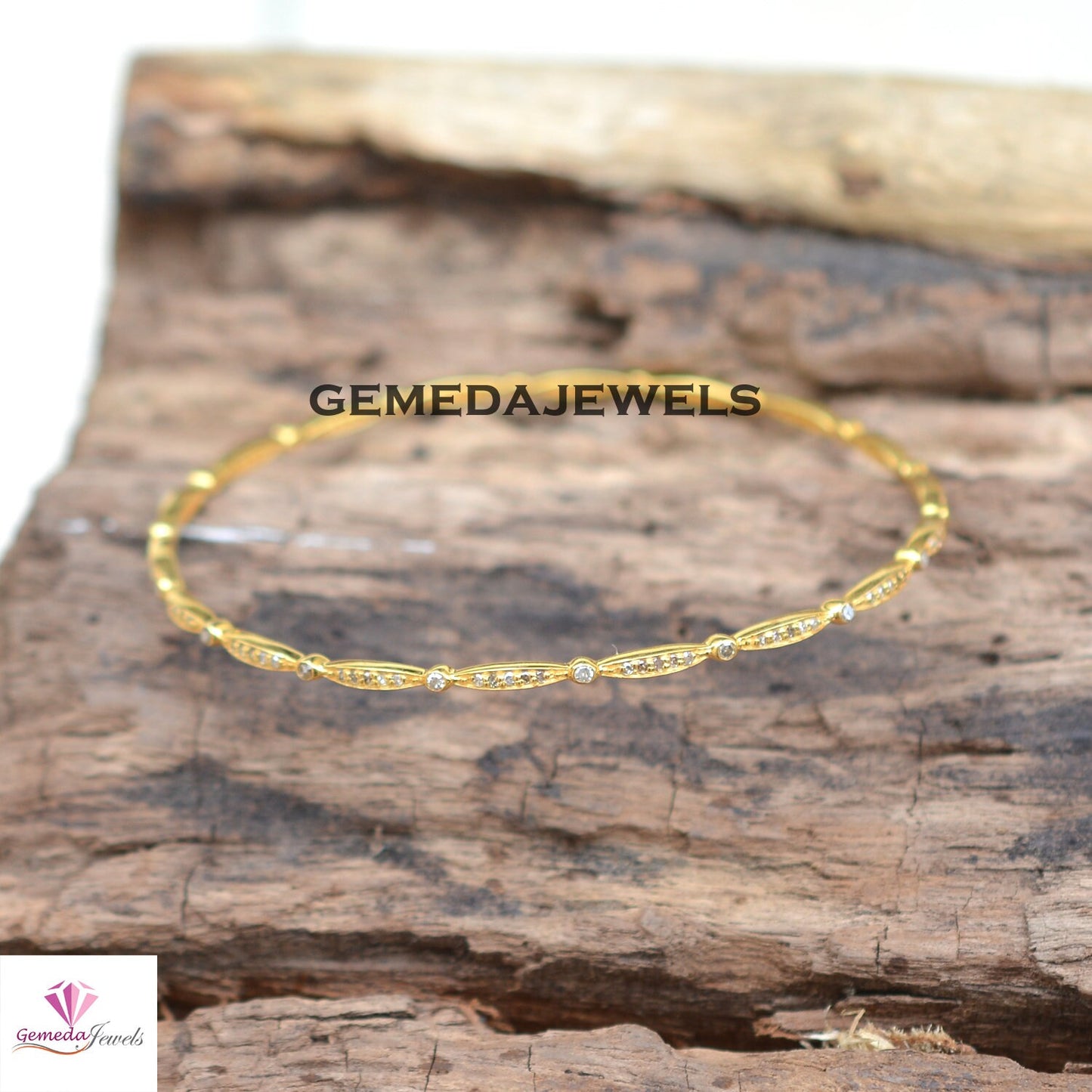 Sale! Sparkling Pave Diamond Bangle, 925 Silver Jewelry, 14k Gold Plated Bangle, Rhodium Plated Jewelry, Diamond Jewelry, Women Gift Jewelry