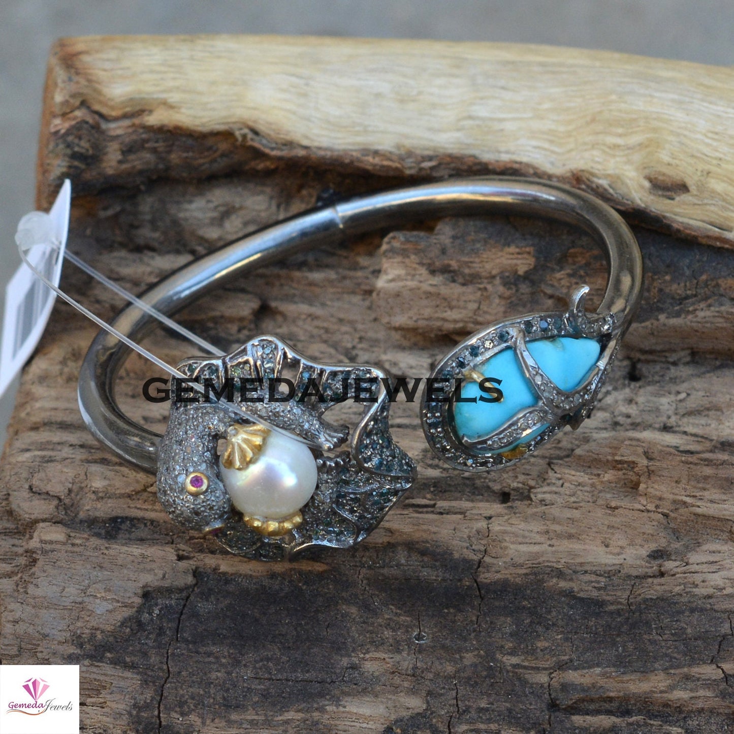 White Pearl Silver Bangle, Turquoise Bangle Bracelet, Pave Diamond Bangle, Diamond Frog Bangle, 925 Silver Jewelry, Adjustable Bangle, Gifts