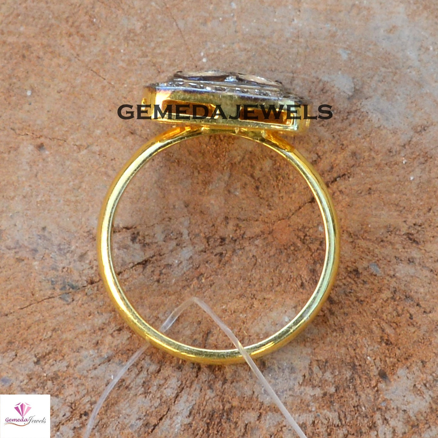 Dazzling Victorian Polki Ring, Diamond Silver Ring, Polki Diamond Ring, 925 Sterling Silver Jewelry, 14k Gold Plated Jewelry, Wedding Gifts