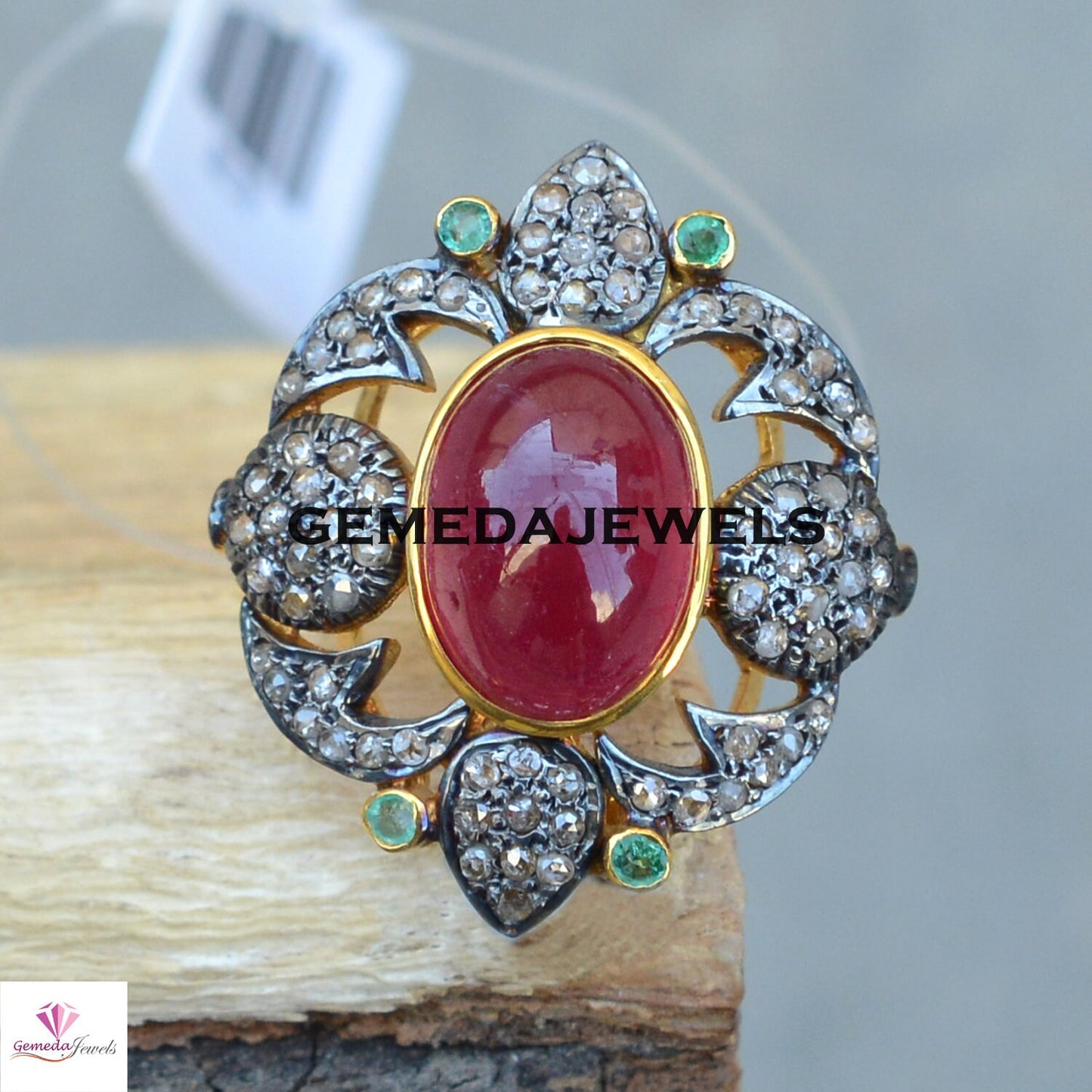 Ruby Gemstone Ring, Gold Filled Ring Jewelry, 925 Sterling Silver Ring, Gemstone Silver Jewelry, Pave Diamond Ring, Valentine's Day Gifts