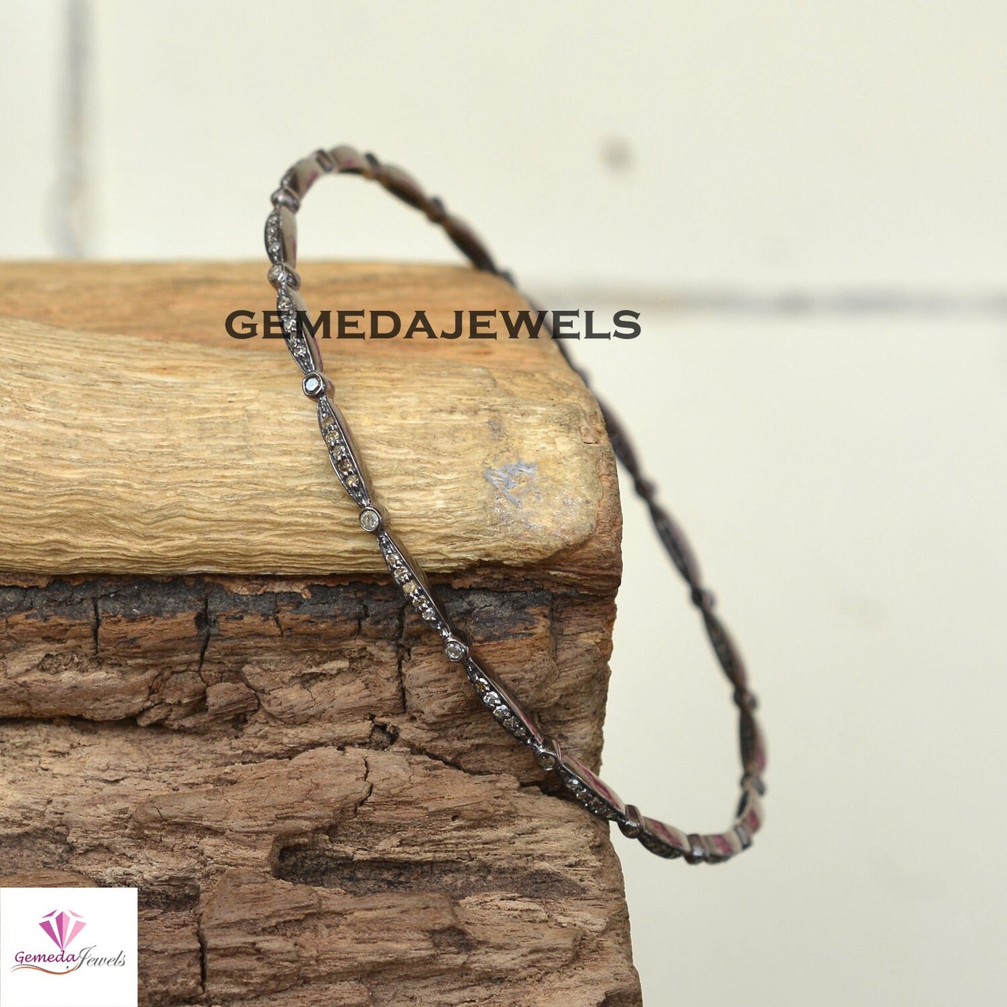 Sale! Sparkling Pave Diamond Bangle, 925 Silver Jewelry, 14k Gold Plated Bangle, Rhodium Plated Jewelry, Diamond Jewelry, Women Gift Jewelry