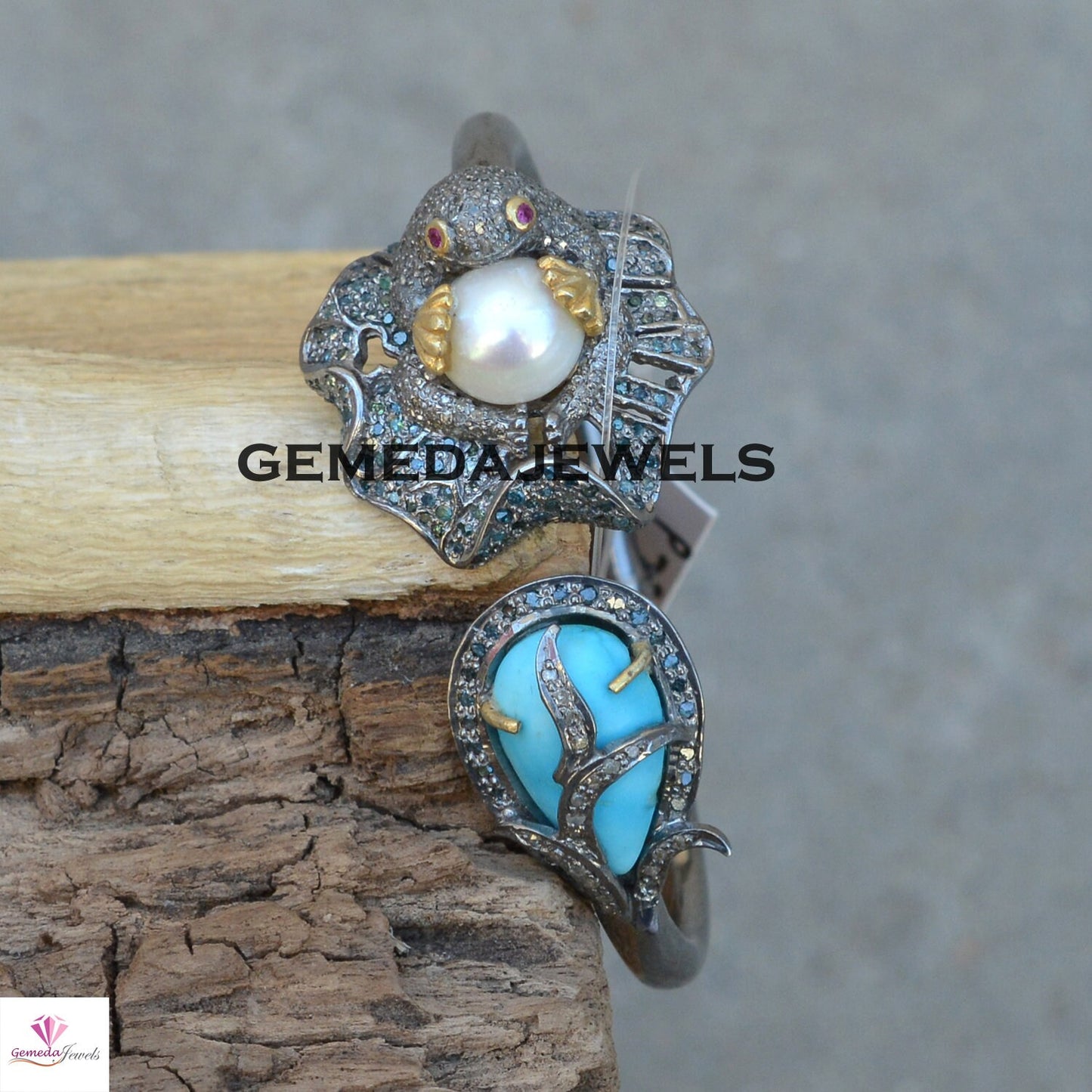 White Pearl Silver Bangle, Turquoise Bangle Bracelet, Pave Diamond Bangle, Diamond Frog Bangle, 925 Silver Jewelry, Adjustable Bangle, Gifts