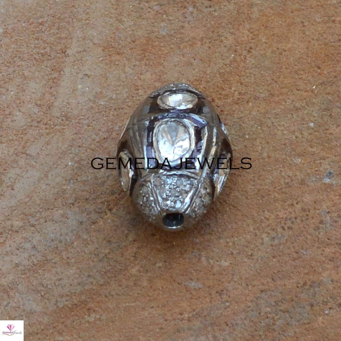 Polki Diamond Beads, 925 Silver Jewelry, Pave Diamond Bead, Spacer Finding Jewelry, Silver Rondelle Beads, Bracelet Beads, Jewelry Making