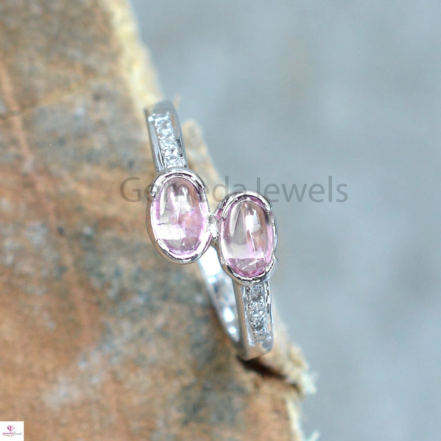 Sale!! Tourmaline Gemstone Ring, Pave Diamond Ring Jewelry, Sterling Silver Jewelry, Handmade Silver Jewelry, Pave Diamond Jewelry, Gifts