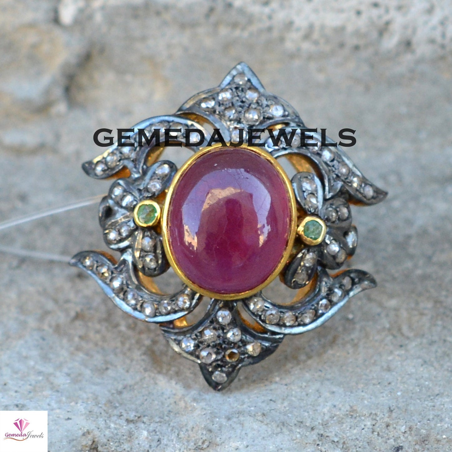 Ruby Diamond Jewelry, Gemstone Diamond Ring, 925 Silver Jewelry, Gold Filled Ring Jewelry, Pave Diamond Ring, Gemstone Silver Jewelry, Gifts