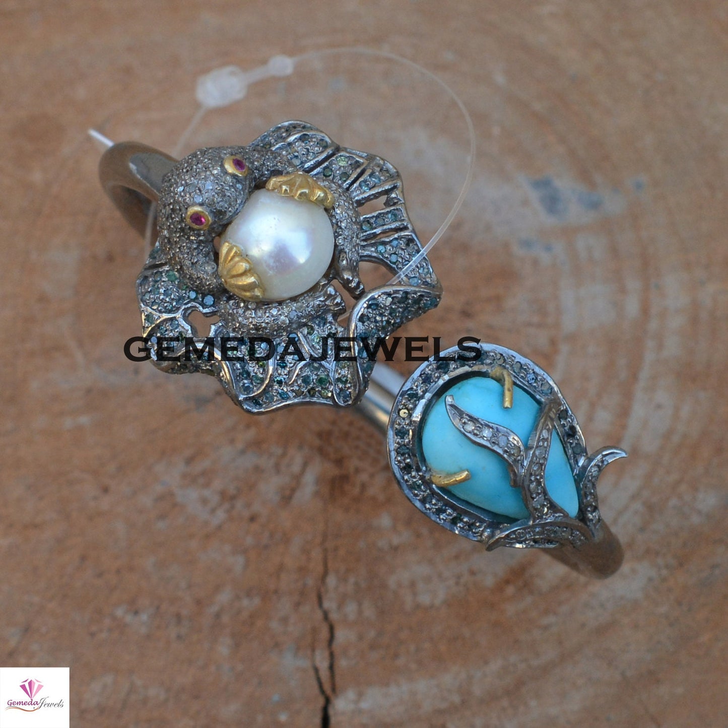 White Pearl Silver Bangle, Turquoise Bangle Bracelet, Pave Diamond Bangle, Diamond Frog Bangle, 925 Silver Jewelry, Adjustable Bangle, Gifts