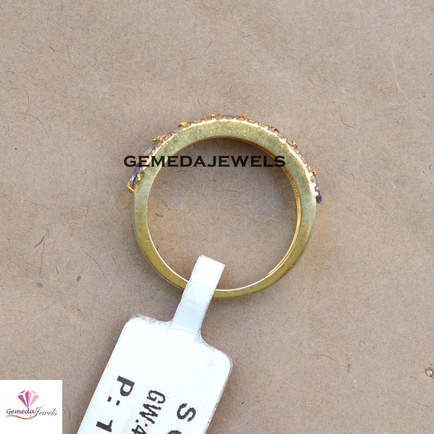 Natural Tanzanite Gemstone Ring, Sapphire Band Ring Jewelry, Pave Diamond Ring, Solid 925 Silver Jewelry, 14k Gold Plated Jewelry, Gift