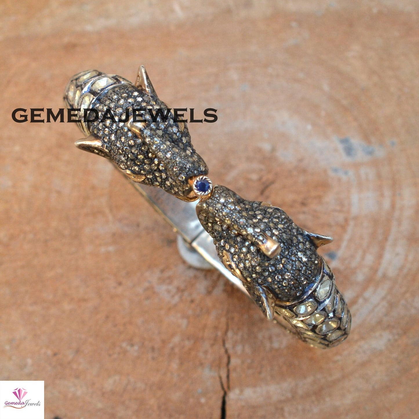 Polki Diamond Bangle, Victorian Silver Bangle, Elephant Bangle Jewelry, Bangle Bracelet Jewelry, 925 Silver Jewelry, Pave Diamond Bangle