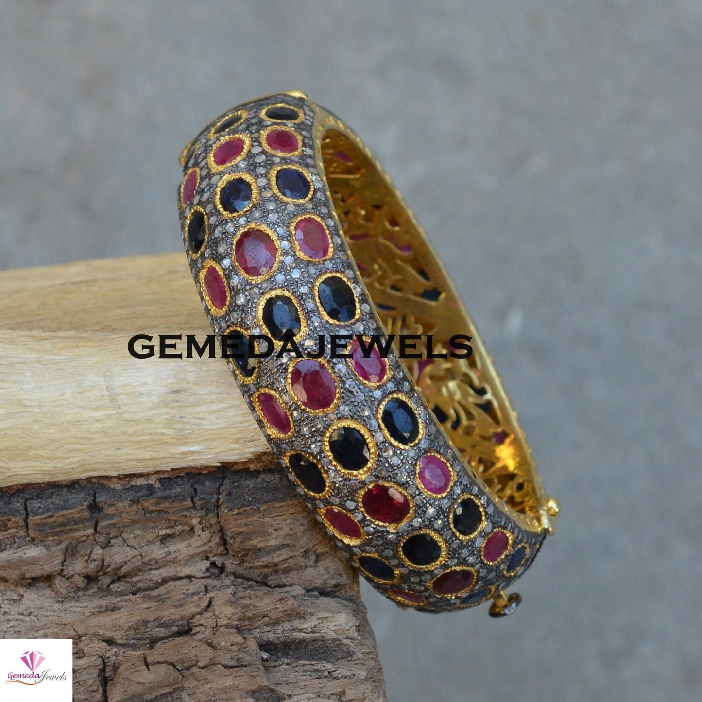 Sapphire Silver Bangle, Pave Diamond Bangle, Ruby Gemstone Bangle, Gemstone Silver Jewelry, 925 Silver Bangle, Gold Plated Jewelry, Gifts
