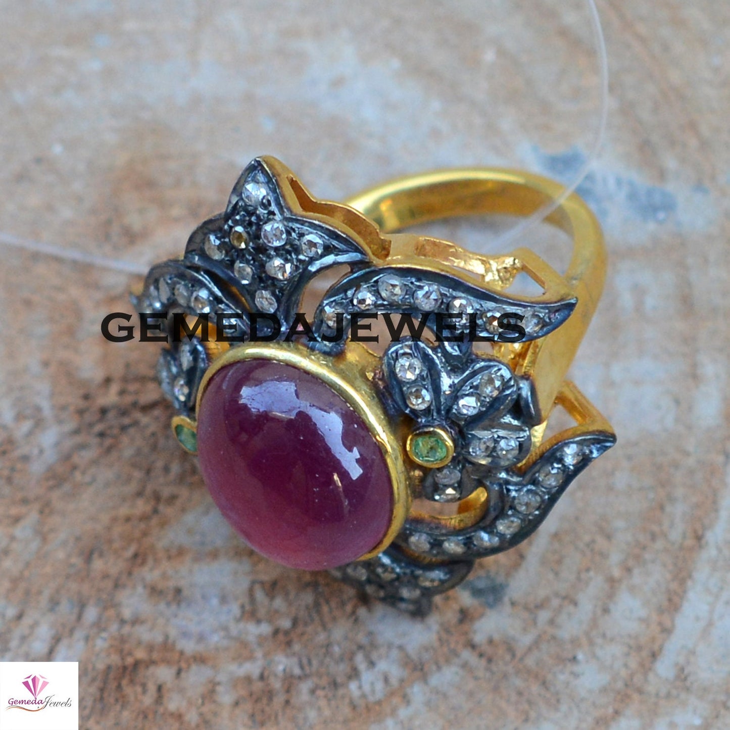 Ruby Diamond Jewelry, Gemstone Diamond Ring, 925 Silver Jewelry, Gold Filled Ring Jewelry, Pave Diamond Ring, Gemstone Silver Jewelry, Gifts