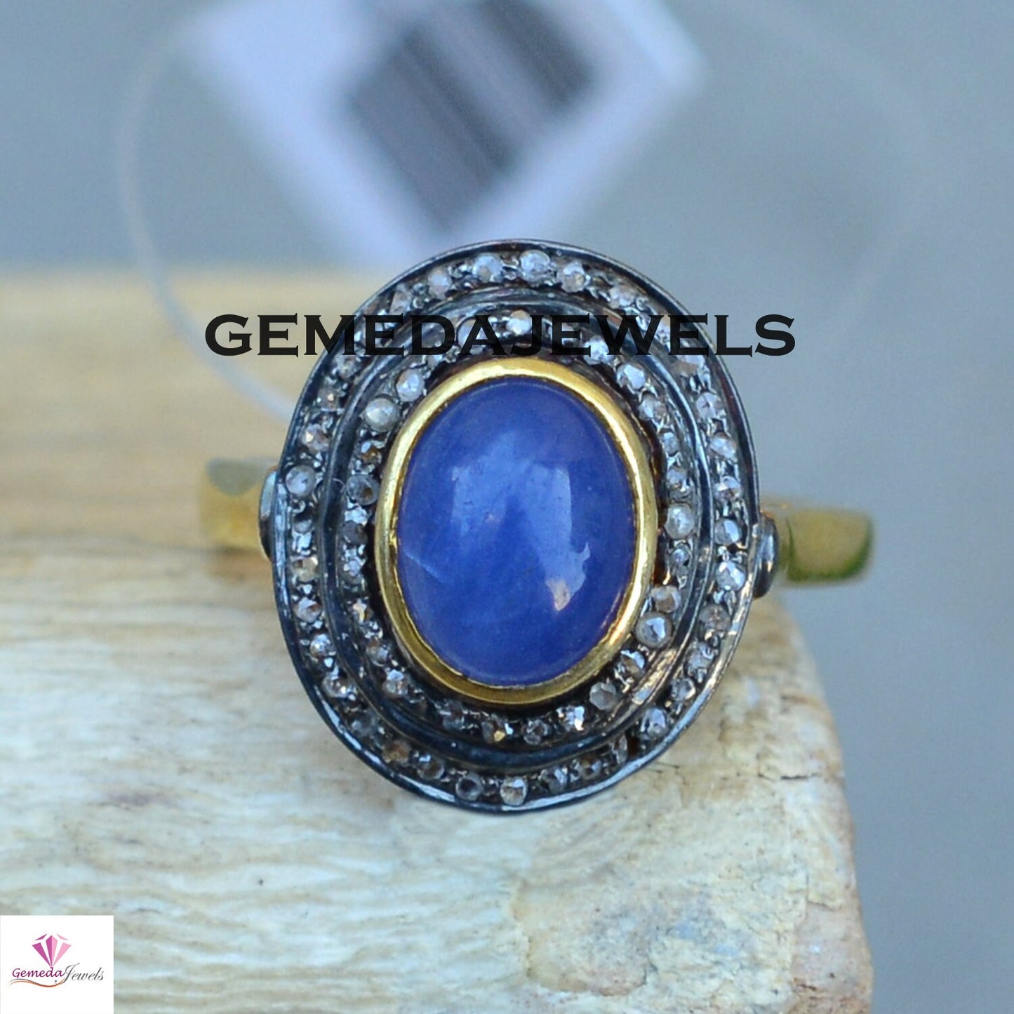 Sale!! Tanzanite Silver Ring, Gemstone Silver Jewelry, Gold Filled Jewelry, 925 Sterling Silver Ring, Pave Diamond Ring, Valentine's Gifts
