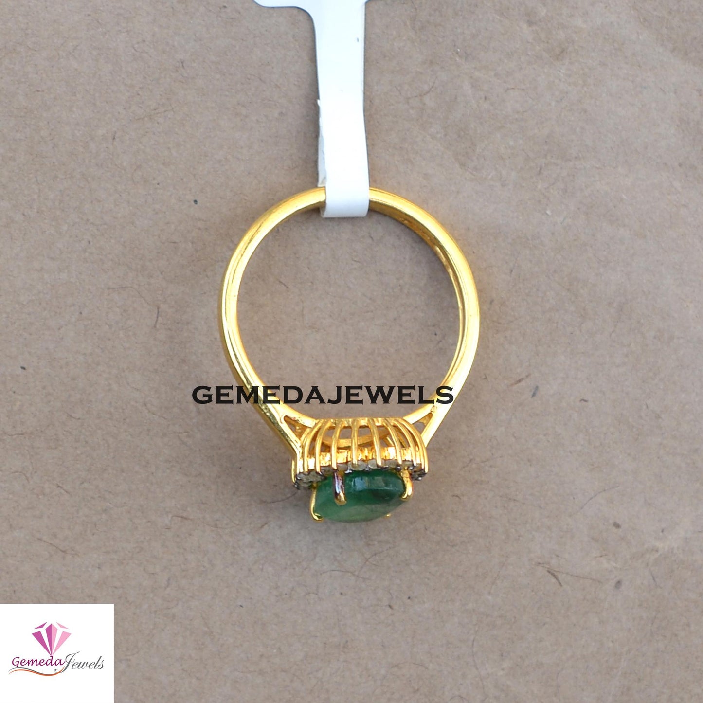 Stunning Real Emerald Ring, Gemstone 925 Silver Jewelry, Pave Diamond Ring, 14k Gold Vermeil Jewelry, Engagement Ring, Minimalist Jewelry