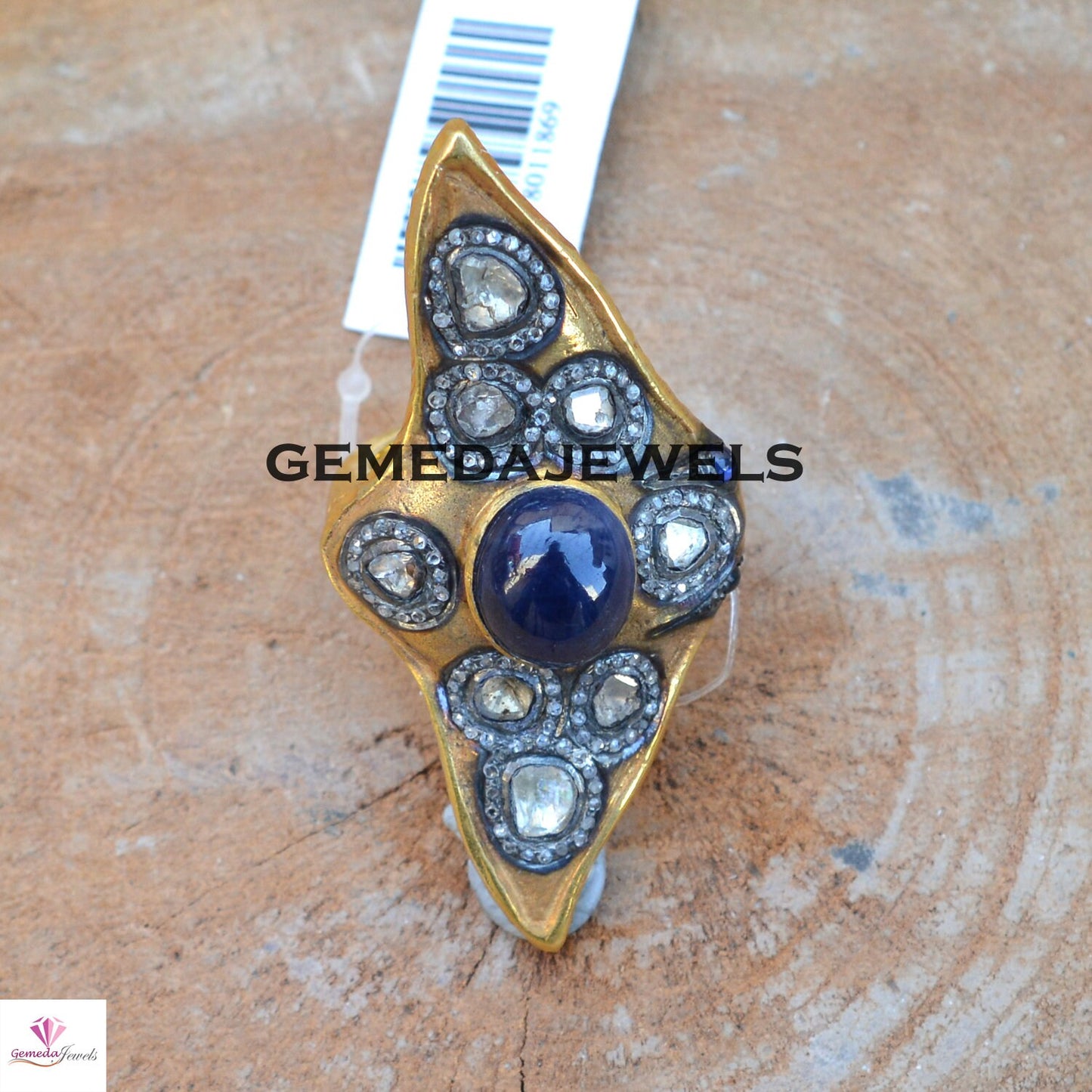 Amethyst Silver Ring, Victorian Polki Ring, 925 Silver Jewelry, Polki Diamond Antique Ring, Pave Diamond Jewelry, Gemstone Silver Jewelry