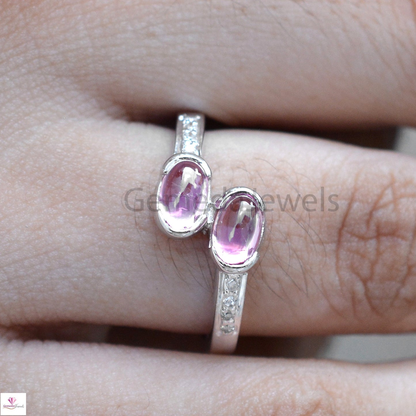 Sale!! Tourmaline Gemstone Ring, Pave Diamond Ring Jewelry, Sterling Silver Jewelry, Handmade Silver Jewelry, Pave Diamond Jewelry, Gifts