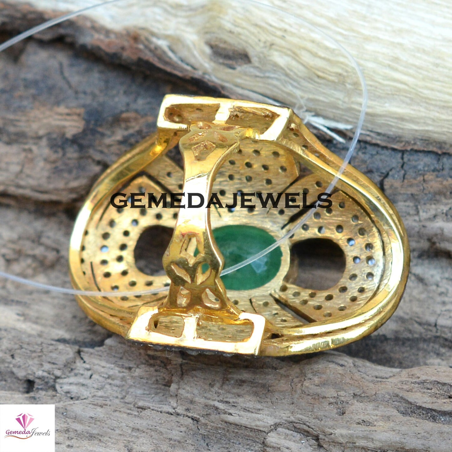 Emerald Gemstone Ring, 14k Gold Vermeil Jewelry, Pave Diamond Ring, Sterling Silver Ring, Gemstone Silver Jewelry, Diamond Jewellery, Gifts