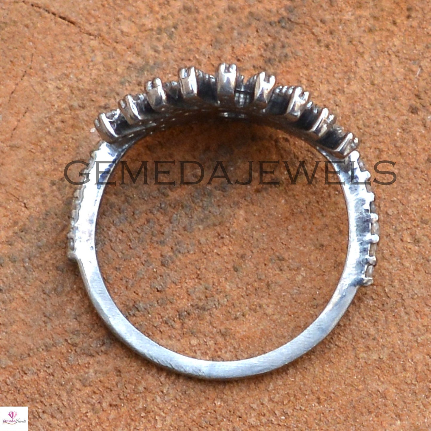 Blue Sapphire Ring, Pave Diamond Evil Eye Ring, 925 Silver Jewelry, Gemstone Diamond Ring, Stacking Ring, Minimalist Jewelry, Birthday Gift